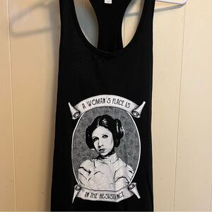 Racerback tank. Princess Leia.